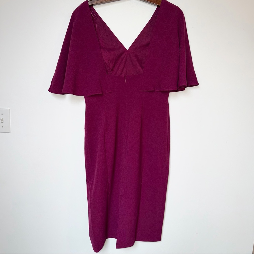 Dress the Population Louisa Midi Plunging Cocktail Dress - Picture 6 of 11